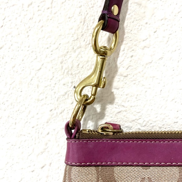 COACH Brown/Purple Small Shoulder Bag - Picture 5 of 16